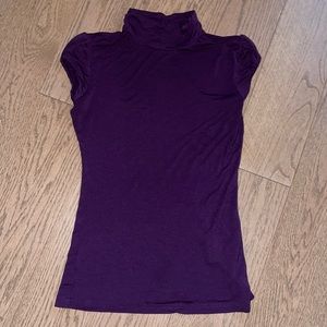 GUESS Purple Cap Sleeve Turtleneck Size S